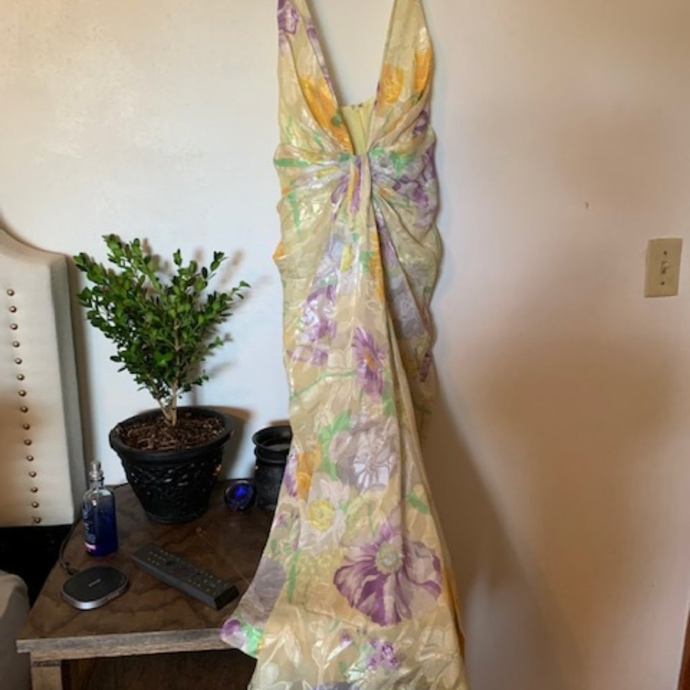 ASOS High Low Yellow Floral Dress